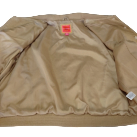 Vintage Isaac Mizrahi Women's Light Brown Genuine Leather Jacket Size XXL - Picture 9 of 11